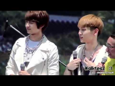 110528 SHINee's greeting with many languages @ WF (Minho & Key focus)