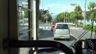 【広交観光】　井原線　前面展望　高陽車庫→玖村駅前