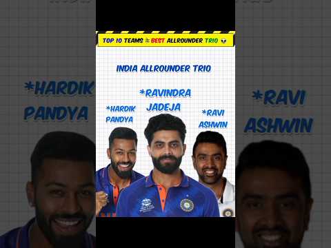 TOP 10 teams, best allrounder trio 2024 👽 || #cricket #shorts