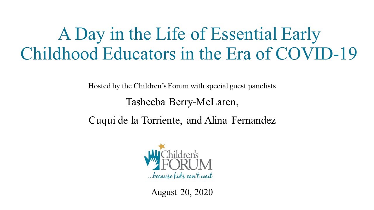 A Day in the Life of Essential Early Childhood Educators in the Era of COVID-19