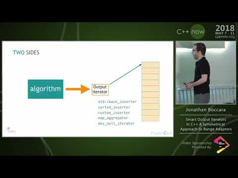 C++Now 2018: Jonathan Boccara “Smart Output Iterators”