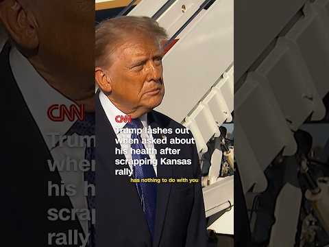 Trump lashes out when asked about his health after scrapping Kansas rally