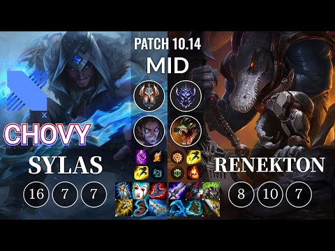 DRX Chovy Sylas vs Renekton Mid - KR Patch 10.14