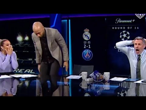 Réaction de Thierry Henry sur le 3ème but de Benzema ( Psg-Real Madrid )