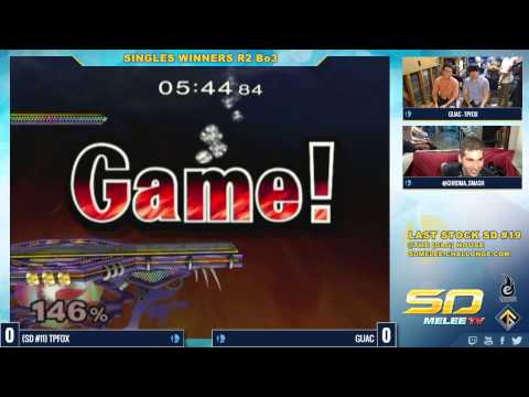 Last Stock SD #19 - TpFox (Fox) vs Guac (Falco) - SSBM Winners R2 - Melee