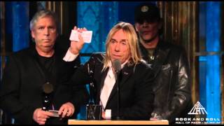 Billie Joe Armstrong of Green Day Inducts the Stooges into the Rock and Roll Hall of Fame