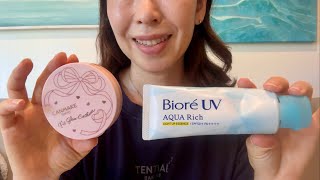 【大人のプチプラ】【シミ肌】【日常メイク】ビオレUVアクアリッチ&キャンメイクのクッションファンデを使ってみた!