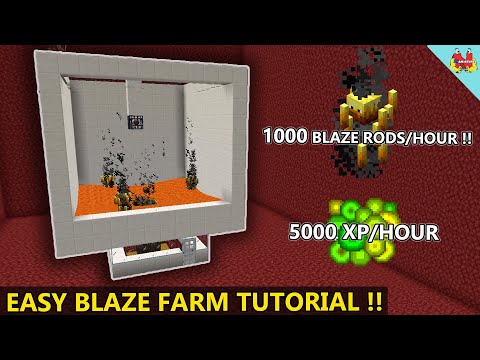Minecraft SUPER EASY Blaze Farm Tutorial - (No Redstone!) [Blaze XP Farm] - Minecraft 1.16 +