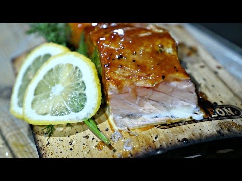 Plank Smoked Salmon & Sweet Bourbon Barbecue Sauce