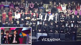 MAMA 2018 - SEVENTEEN, TWICE, WANNA ONE, IZONE, GOT7 Reaction To 방탄소년단 BTS - 