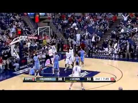 11-11-11 Jeremy Lamb (UConn) dunk on Columbia defender