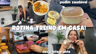 VLOG: nova integrante da família, pudim saudável, musculação pelo YouTube, alimentação SAUDÁVEL
