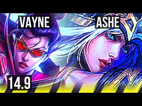 VAYNE & Sona vs ASHE & Ahri (ADC) | 900+ games, 8/2/4, Dominating | EUW Master | 14.9