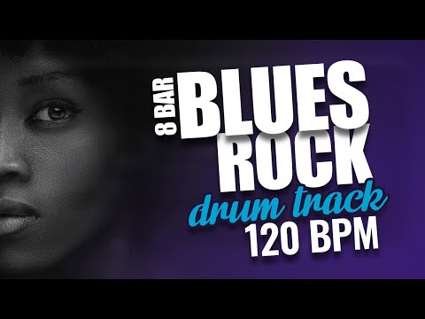 8 Bar Blues/Rock Shuffle Drum Track 120 BPM (high-quality sound)