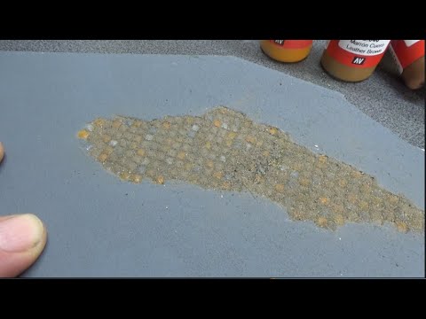 Im Elbtalstudio wird gebastelt: Asphaltstrasse mit Kopfsteinpflaster