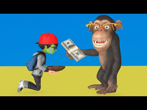 Poor Boy Nick Tries to Up -  Scary Teacher 3D Monkey Receive Retribution