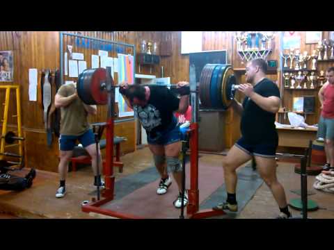Malanichev - 838 lbs x 2 (380 kgs) Squat Raw w. Wraps