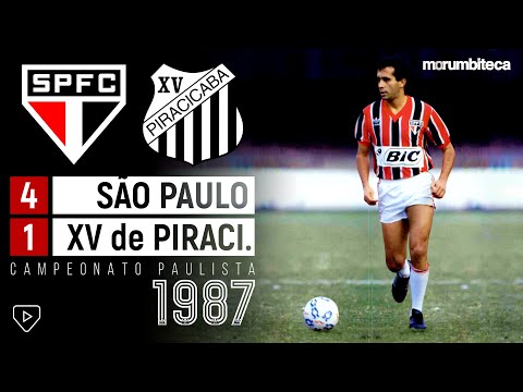 São Paulo 4x1 XV de Piracicaba - 1987 - PITA ANOTA PINTURA E TRICOLOR GOLEIA COM MULLER, SILAS E LÊ