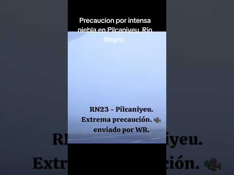 Precaución por intensas niebla en Ruta 23 Pilcaniyeu #rionegro #patagonia #noticias #arg #policia
