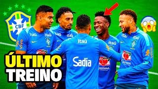 OLHA O QUE ROLOU no ÚLTIMO TREINO DA SELEÇÃO BRASILEIRA PRA COPA! Raphinha, Endrick, Vini Jr