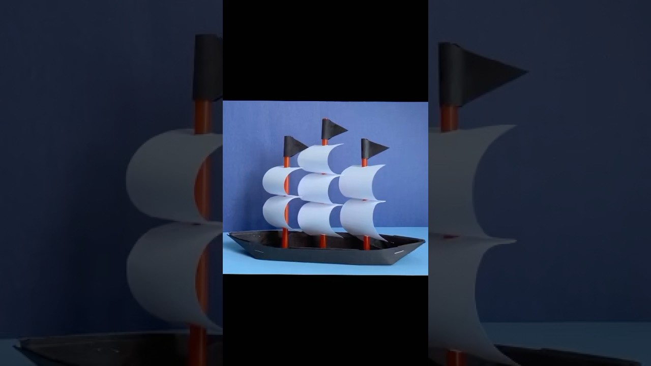 Paper Pirate Ship DIY #papership #papercrafts #origami #pirateship