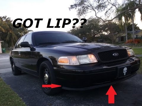 INSTALLED FRONT BUMPER LIP ON THE CROWN VIC!