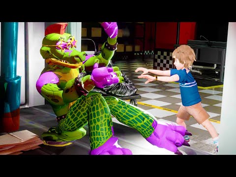 Gregory Jumpscares Monty And Destroys Him in The Compactor - FNAF Security Breach