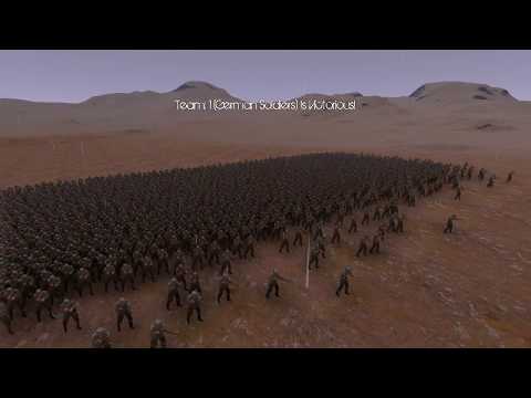 10000 Zombies VS 2500 German Soldiers (UEBS)