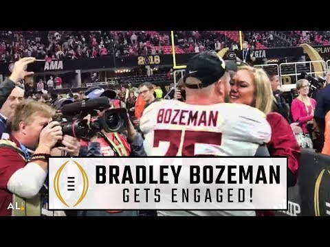 Here's Alabama Lineman Bradley Bozeman Proposing To His Gal After Title Win