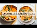Cucumber and Carrot Salad -  Asian-Inspired - Super Crunchy & Fresh!