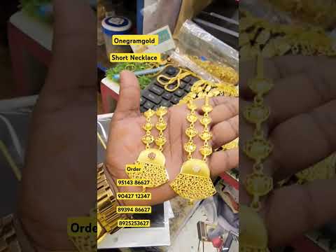 onegram gold Short Necklace #leo #anirudh #Gbu #ajith #coimbatorejewellery