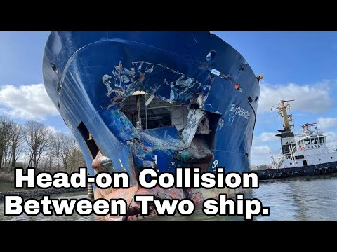 Head-on Collision  Between ship Paivi and Bjoerkoe in Kiel Canal