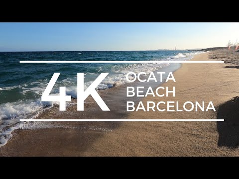 BARCELONA Beach OCATA [4K], Walking City Tour, Spain 2021