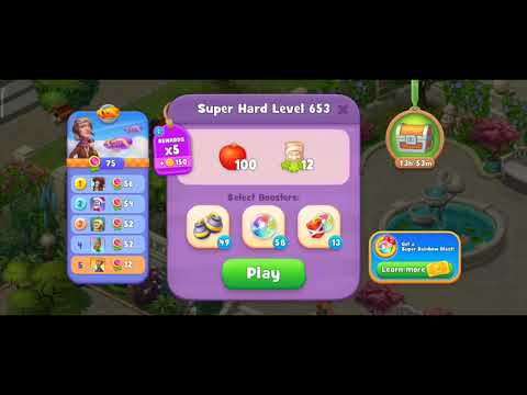 Gardenscapes Level 653 Walkthrough "No Boosters Used"