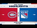 NHL Highlights Canadiens Vs Rangers April 2 2026