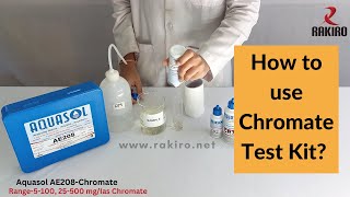 How To Use Chromate Test Kit (AE208) ?