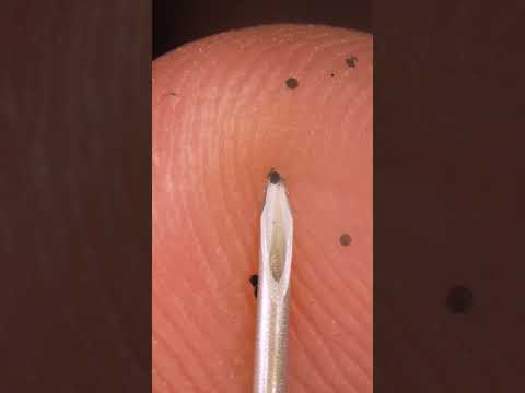 ASMR syringe under index finger skin CLOSE-UP ( macro - zoom in) #asmr #asmrsounds #closeup