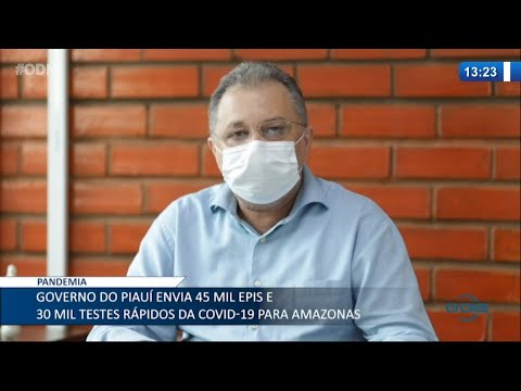 45 mil EPIS e 30 mil testes rápidos são doados pelo Governo do Piauí para o Amazonas 15 01 2021