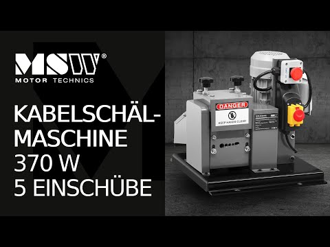 Video - Elektrische Kabelschälmaschine - 370 W - 5 Einschübe