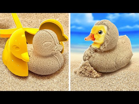 What is Hidden in the Sand?☀️🏝️ *Cool Beach Hacks And Gadgets For Your Summer*