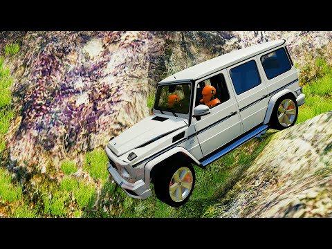 Car Cliff Drop - Gelentwagen with Dummies Crash Test [BeamNG Drive] PMBVCN7
