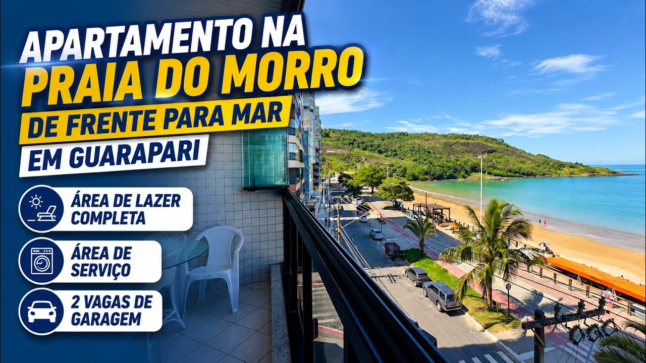 Frente para mar com área de lazer completa em Guarapari