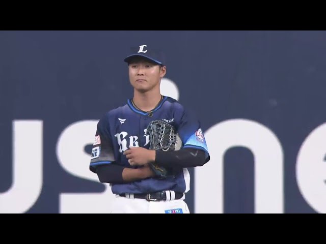 【8回裏】ライオンズ・鈴木将平 フェンス際で大ジャンプ!! 打球を掴み取るファインプレー!!  2024年6月21日 オリックス・バファローズ 対 埼玉西武ライオンズ