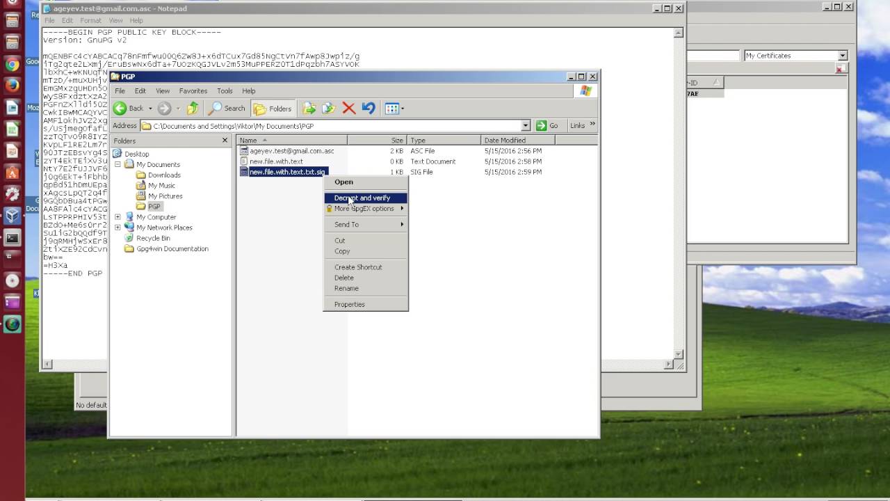 Signing with OpenPGP using Kleopatra