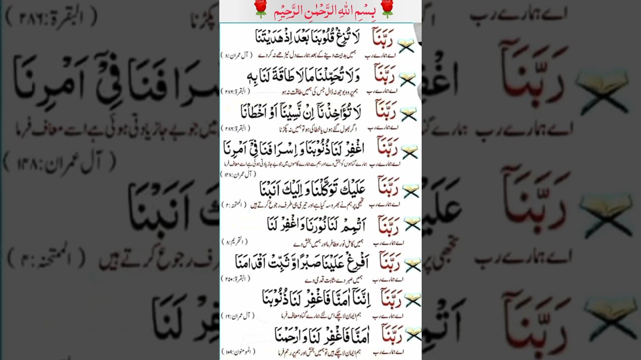 Rabbana Duain | Duas | Qurani Duain