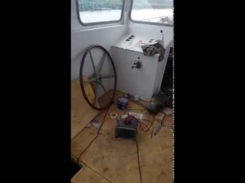 Tjalk barge half way through being fitted out for a live aboard.