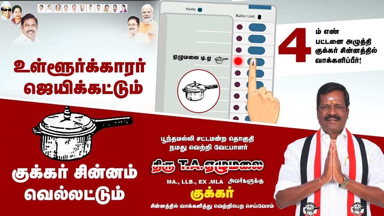 பூந்தமல்லி அ.ம.மு.க வேட்பாளர் ஏழுமலை தீவிர பிரசாரம்.. பொதுமக்கள் பெரும் ஆதரவு | AMMK | Kumudam News