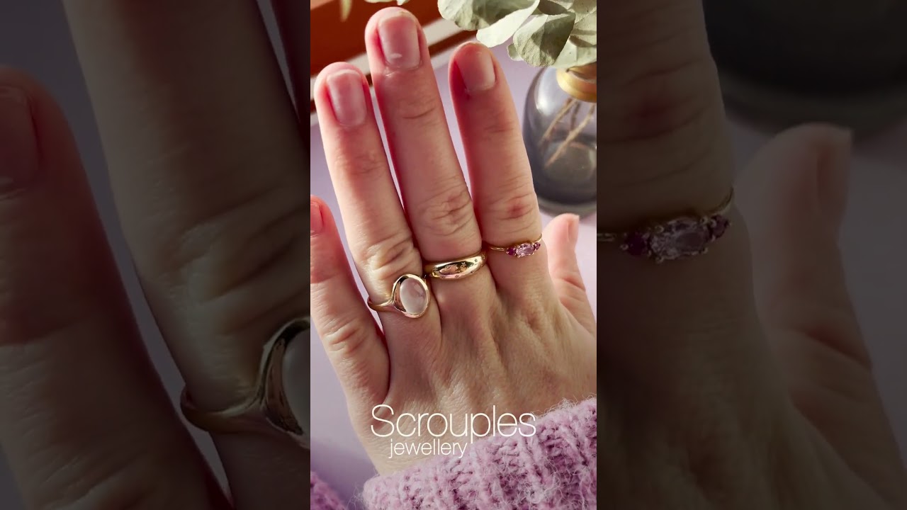 Ring rosa quartz 8 kt.