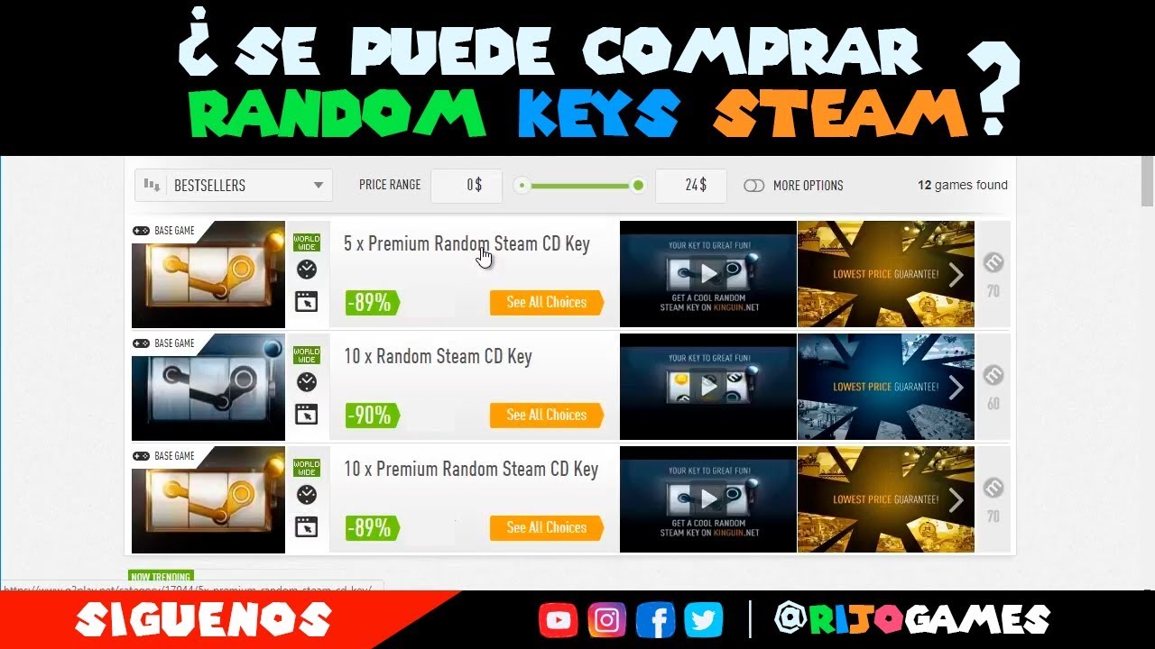 Abriendo Keys del Steam | Se puede comprar Random Keys Steam | RijoGames | G2Play