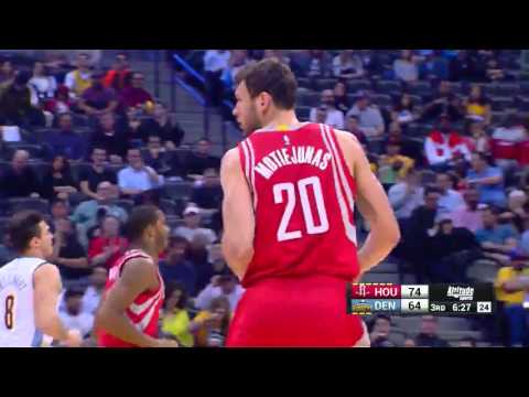 Donatas Motiejunas vs Denver Nuggets 14.12.2015 (19Pts)